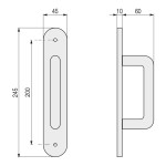 Manillon Placa Inox-Art Hera 245X45 C200