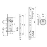 Cerradura Emb.bulones Tesa R200B566N C/Recto, Niquel, Esc/Cerrado