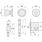 Cerradura Llave-Pomo Tulipa 3520 50 Lp