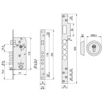 Cerradura Emb.bulones Tesa R100Br566C C/Redondo, Pintada Cromo, Esc/Abierto