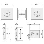 Kit Cierre 85X85 Puerta Corredera Inoxidable 4250 Contiene: Picaporte+Bloqueo Y Desbloqueo.