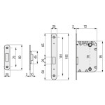 Picaporte Magnetico Unif.70Mm Latonado