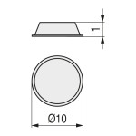 Lagrima Adhesiva Goma Eva 10X1 Transparente (50U)