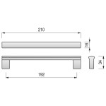 Tirador Zmk Bardo L210 C192 Ral9006