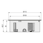 Modulo Embutir Twist 1Toma+2Usb Acero Inoxidable