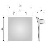 Pomo Zmk Oton 72X72 C32 Ral9006