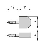 Soporte Estante Pq Con Tornillo Marron (100U)