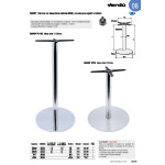 Columna H1070 Ø75 Inoxidable Brillo Para Base Plástico