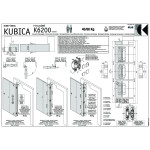 Bisagra Invisible Kubica K6200 Niquel Satinado   Regulacion 3D. 45Kgs/Bis. 95X60Mm.