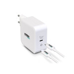 Cargador de Pared + Cable USB C Urban Factory GSC10UF Blanco