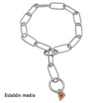 Collar Cadena Acero Inoxidable 44Cm Eslabón Corto