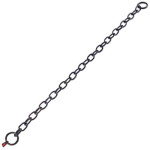 Collar Cadena Acero Inox. Negro 3Mm 39Cm Eslabón Corto