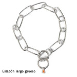 Collar Cadena Acero Inoxidable 53Cm Eslabón Largo Fino