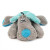 Peluche Perro Gris Y Azul 34X33X8Cm