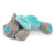 Peluche Perro Gris Y Azul 34X33X8Cm