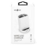 Cargador Inalámbrico con Soporte para Móviles MiniBatt Power Cup Lapicero Blanco