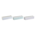 Caja para Infusiones DKD Home Decor Azul Verde Lila Cristal Madera MDF (3 Unidades)