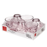 Set de Vasos Bormioli Rocco Flora 6 Unidades Rosa Vidrio 260 ml