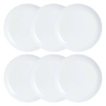 Set de Platos Luminarc Diwali 6 pcs Blanco Vidrio