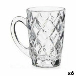 Taza Diamante Transparente Vidrio (110 ml) (6 Unidades)