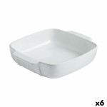 Fuente para Horno Pyrex Signature Blanco Cerámica Cuadrada 29 x 24 x 7 cm (6 Unidades)