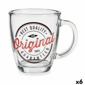 Taza Mug Original Transparente Vidrio 6 Unidades (320 ml)