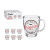 Taza Mug Original Transparente Vidrio 6 Unidades (320 ml)