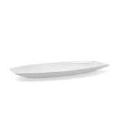 Fuente de Cocina Quid Gastro Cerámica Blanco (40 x 17,5 x 3,5 cm) (Pack 4x)