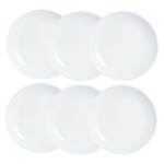 Set de Platos Luminarc Diwali 6 pcs Blanco Vidrio 19 cm