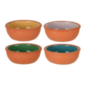 Set de Cuencos Excellent Houseware Barro cocido Aperitivo Terracota 4 Piezas 150 ml Ø 10,4 x 4,2 cm