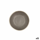 Bol Bidasoa Gio Cerámica Gris 12 x 3 cm (12 Unidades)