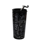 Taza Termo con Tapa iTotal Mathematics Doble pared Negro Acero Inoxidable 350 ml