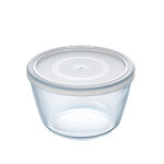 Fiambrera Redonda con Tapa Pyrex Cook & Freeze 1,1 L 15 x 15 x 10 cm Transparente Silicona Vidrio (4 Unidades)