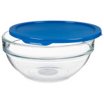 Fiambrera Redonda con Tapa Chefs Azul 1,135 L 17,2 x 7,6 x 17,2 cm (4 Unidades)