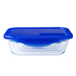 Fiambrera Hermética Pyrex Cook & Go 20,5 x 15,5 x 6 cm Azul 800 ml Vidrio (6 Unidades)