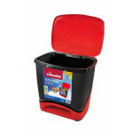 Cubo de basura Vileda ECO-LOGIC Polipropileno 39 L Negro Rojo Rojo/Negro