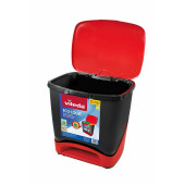 Cubo de basura Vileda ECO-LOGIC Polipropileno 39 L Negro Rojo Rojo/Negro