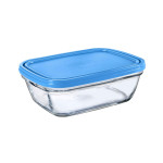 Fiambrera Rectangular con Tapa Duralex Freshbox Azul 1,1 L