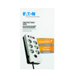 Regleta Enchufes 6 Tomas con Interruptor Eaton PB6F Blanco (1,5 m)